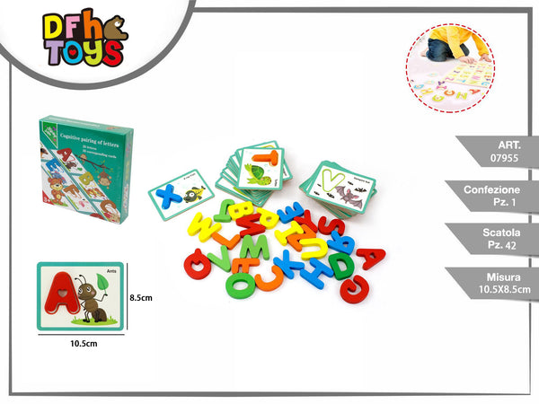 Gioco di abbinamento con 26 lettere e 26 carte