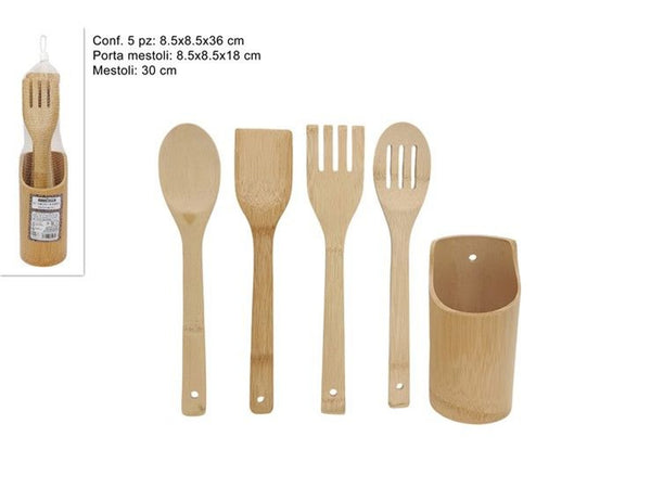 DUESSE MESTOLO IN BAMBU SET 4PZ PORTAMESTOLI