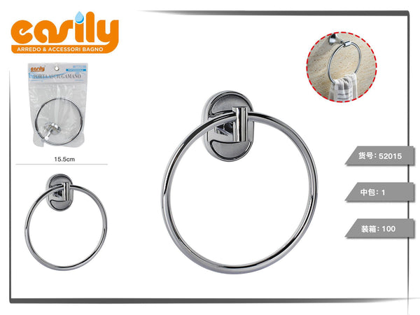 Anello portasciugamano con base ovale sagomata