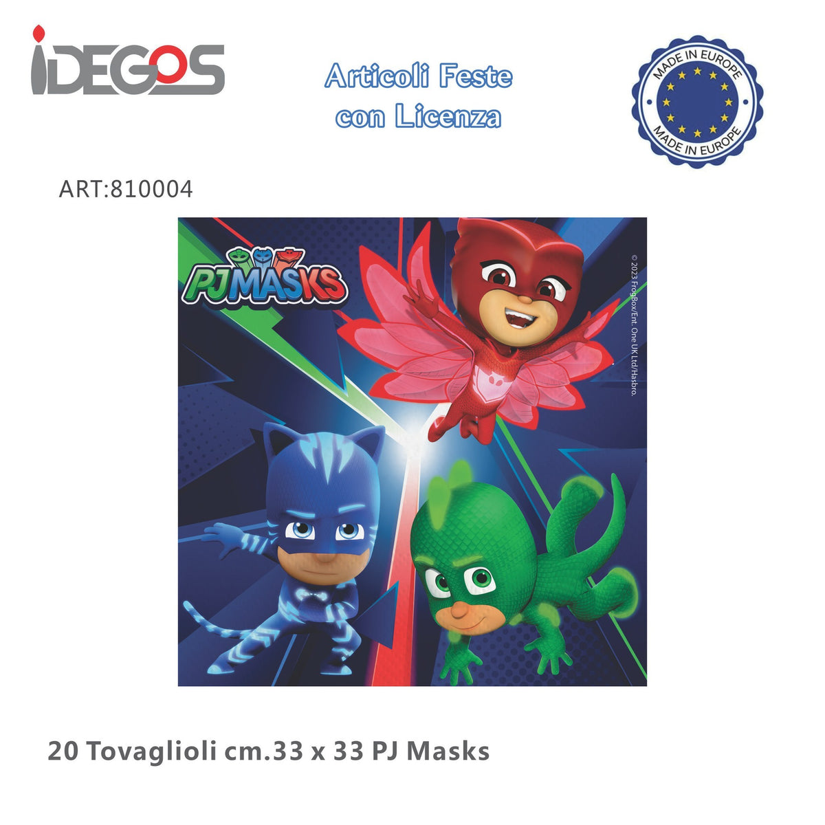 Tovaglioli PJ Masks, 33 x 33 cm, 20 pezzi