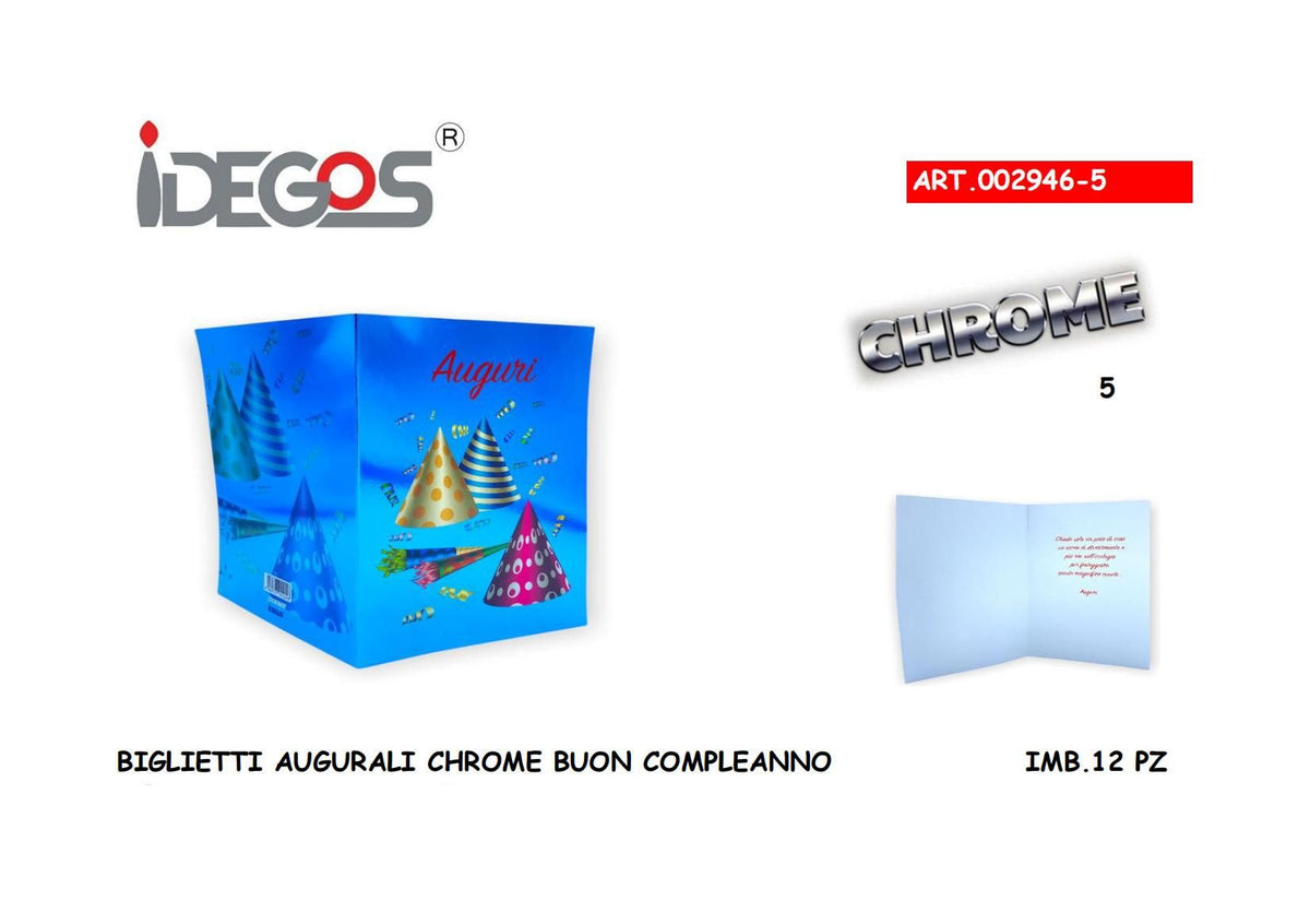 Biglietto di auguri laminato, buon compleanno