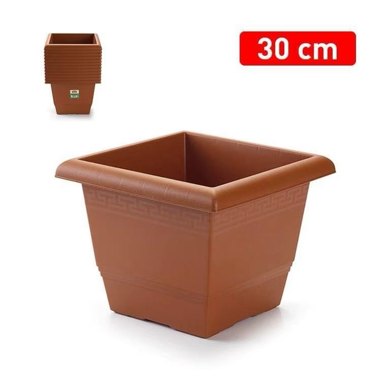 VASO QUADRATO PLASTICA 30CM 30.5X30.5X24.5CM