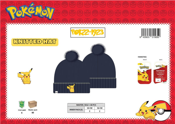 Pokémon, cappello in maglia con pompon