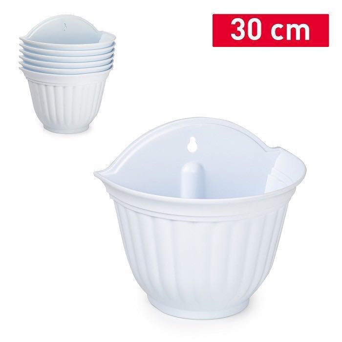 VASO DA PARETE 30CM 29.5X19X27CM BIANCO