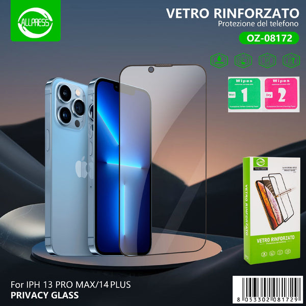 Vetro protettivo per iPhone 13 Pro Max e 14 Plus