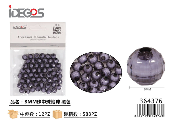 Perline decorative modello globo, 8 mm