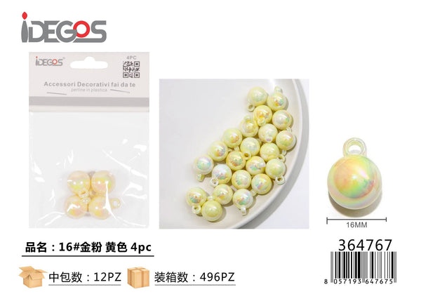 Set di 4 perline decorative pendenti, modello 16