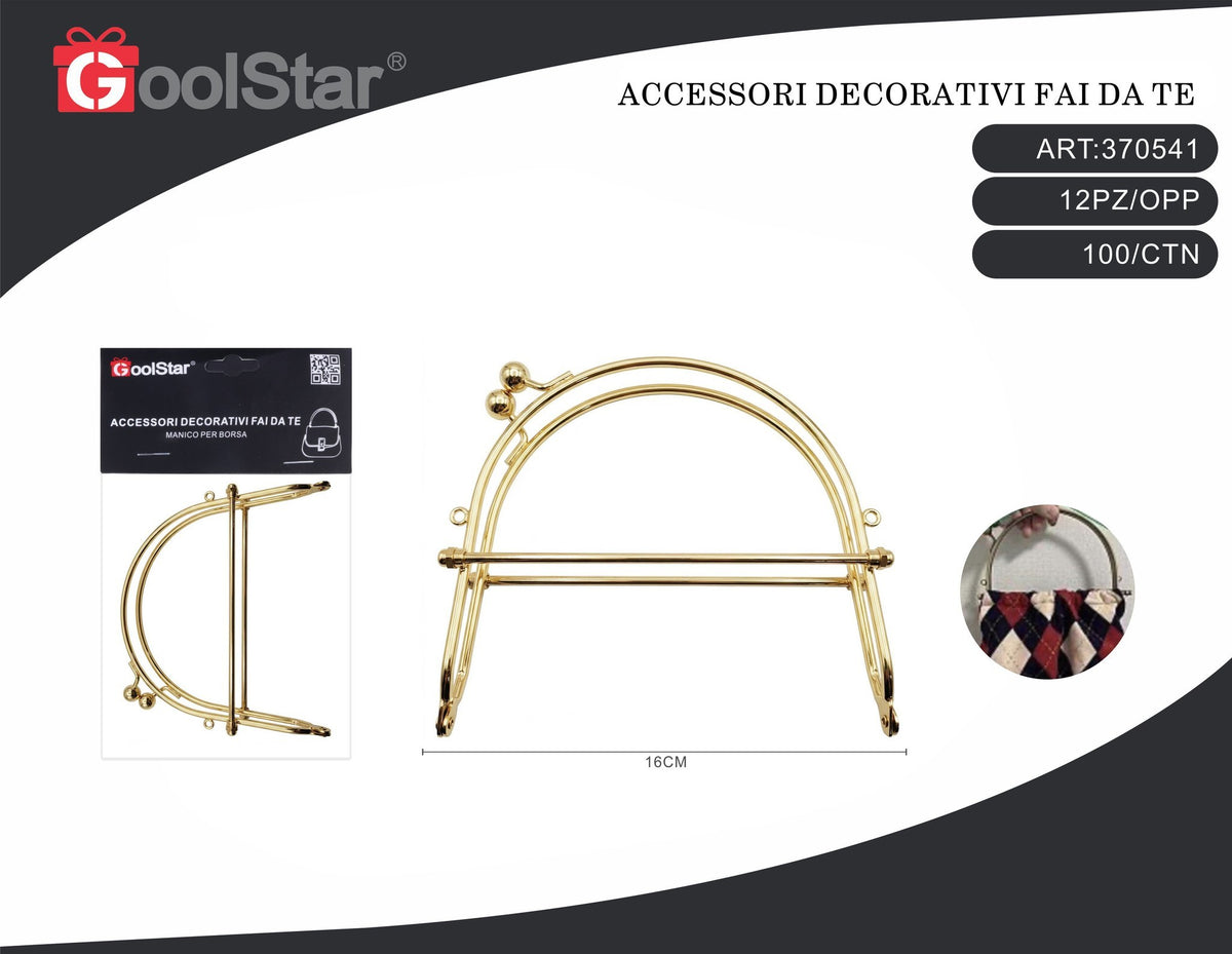 Chiusura a telaio per borsa con fermaglio a sfera – 16 cm