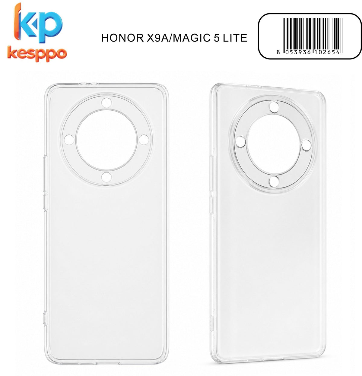 Custodia per Honor X9A / MAGIC 5 Lite – trasparente, in silicone, con aperture sagomate