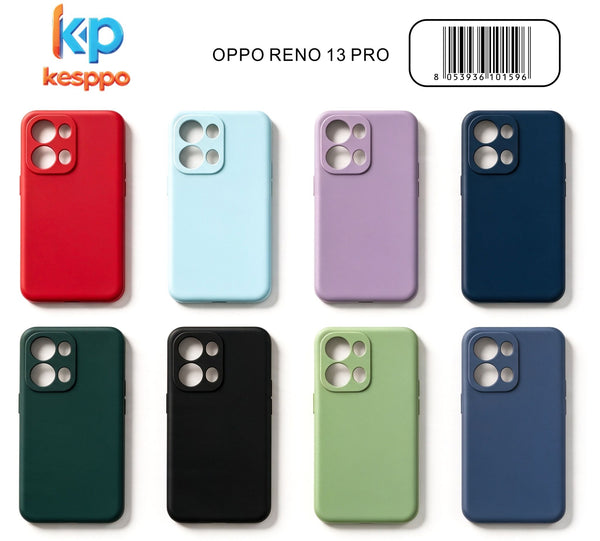 Custodia per OPPO RENO 13 Pro – a tinta unita, in silicone, con aperture sagomate