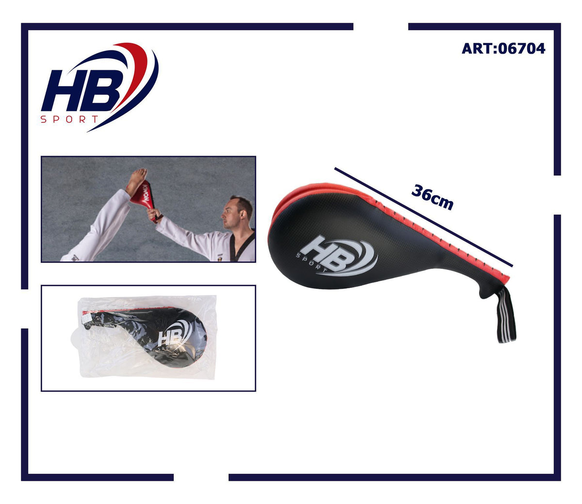 Colpitore per taekwondo con laccetto 36 cm