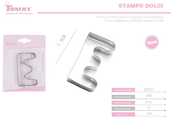 Stampo per biscotti a forma di lettera E