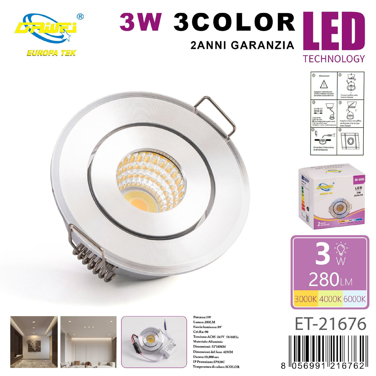 Faretto da soffitto