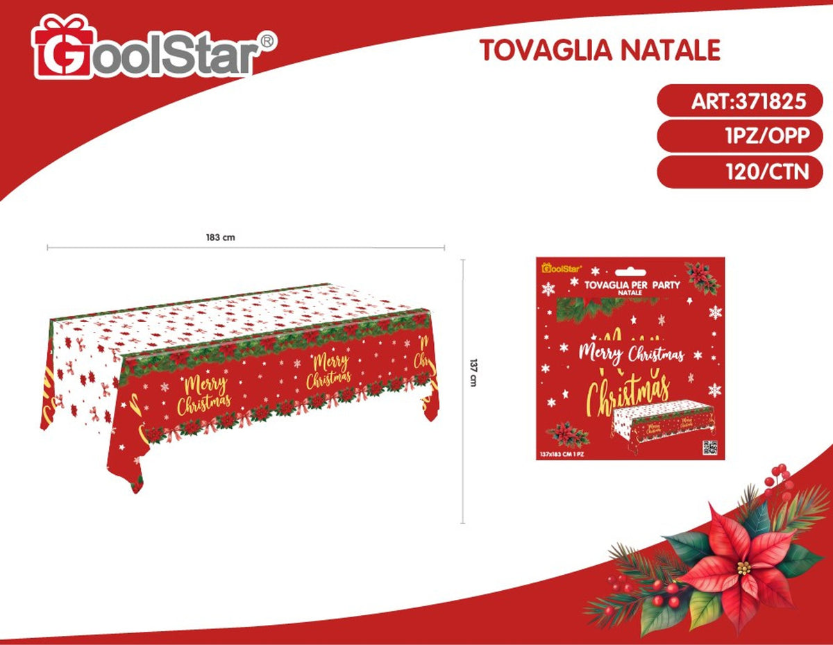 Tovaglia natalizia Merry Christmas 137 × 183 cm