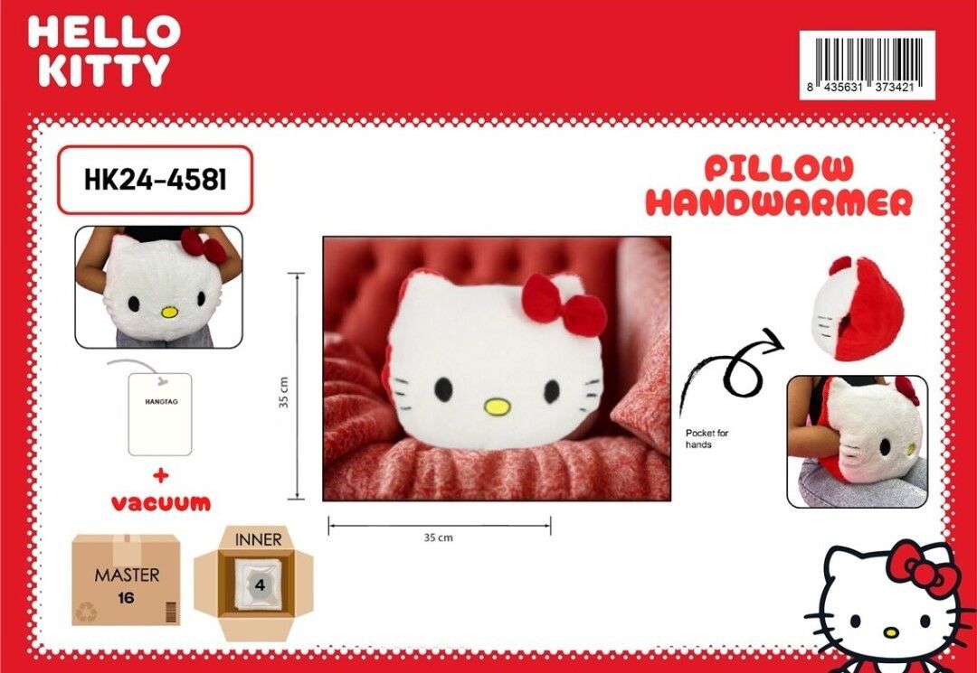 Peluche – HELLO KITTY PILLOW HANDWARMER 35X35 HK244581