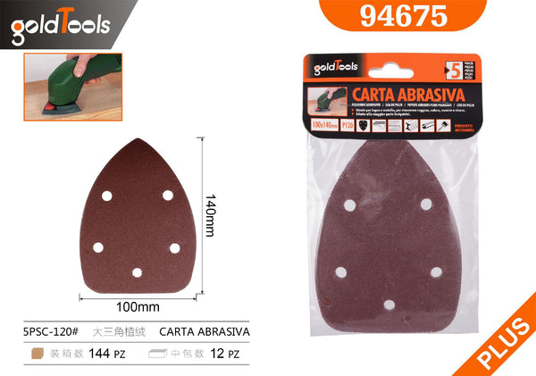 Carta abrasiva triangolare grande, grana 120