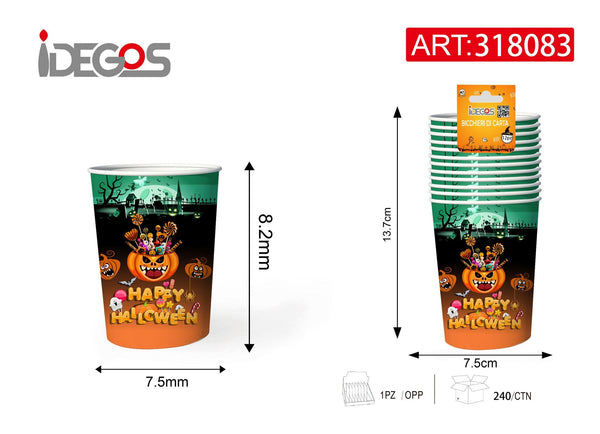 Bicchieri Di Carta Halloween 12pz