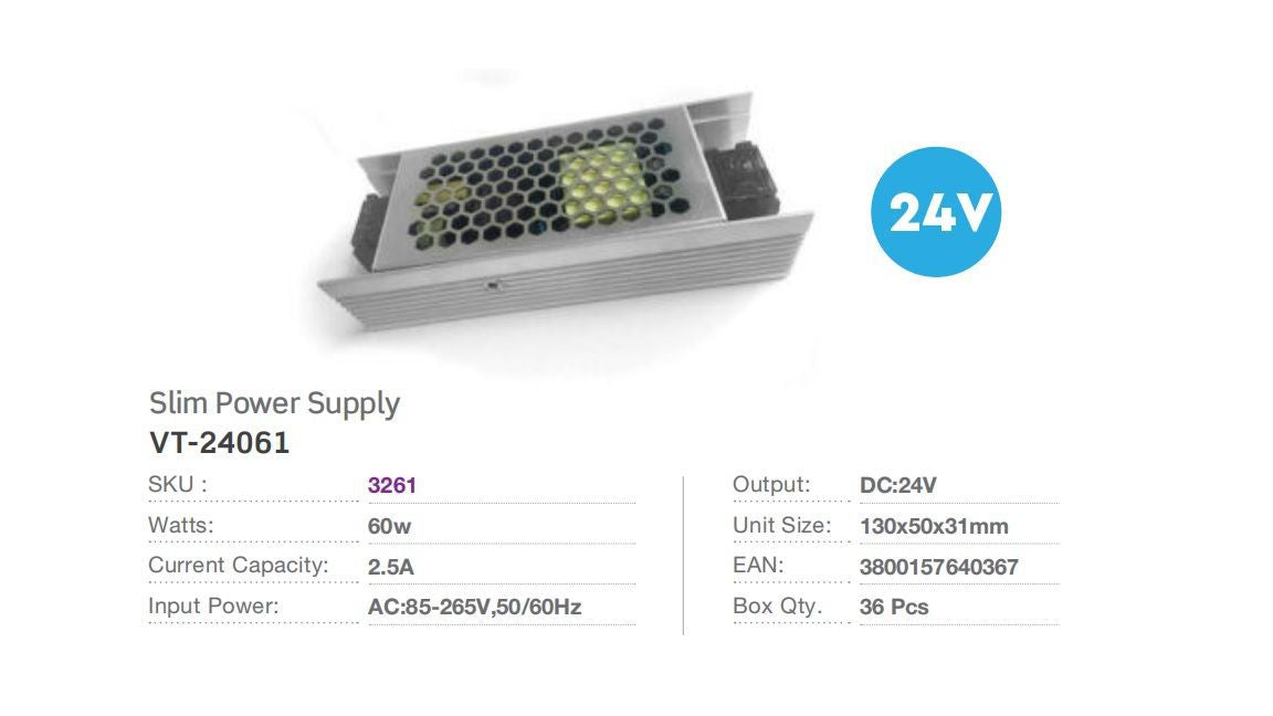 Alimentatore LED 60 W 24 V IP20