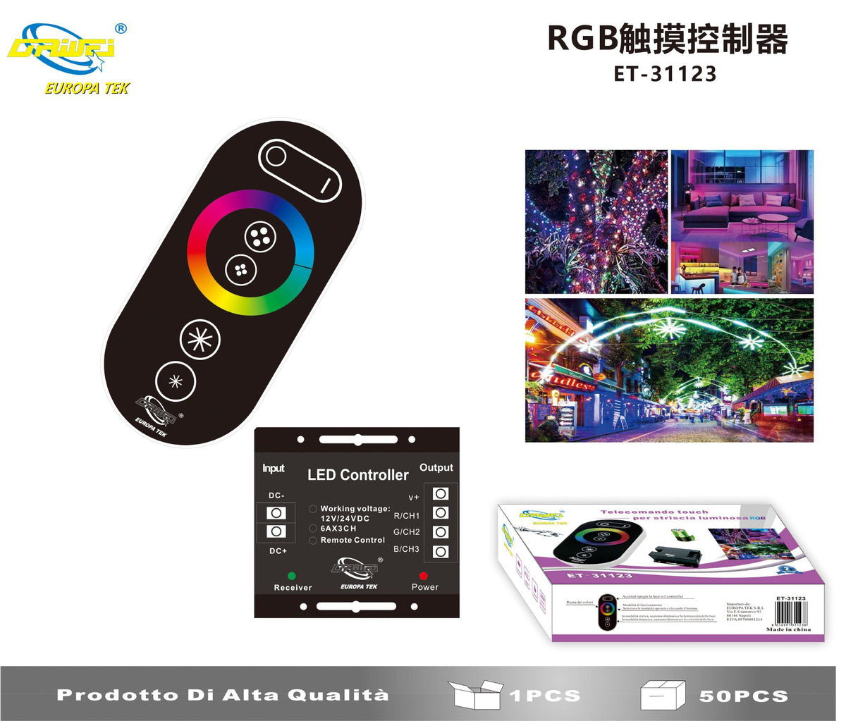 Controller RGB a sfioramento