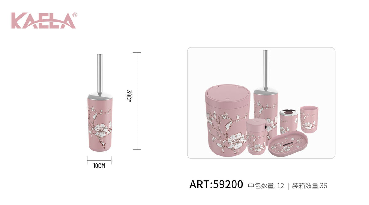 Scopino WC 8034-Y, fiori di pesco