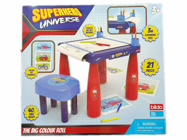 Tazza, bicchiere o borraccia – SUPERHERO TAVOLO X COLORARE C SGABELLO 40PZ 5017SN