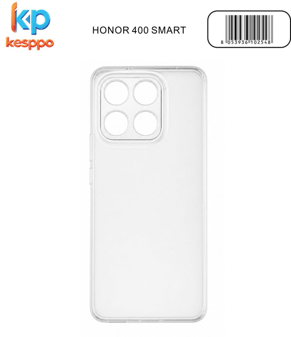 Custodia per Honor 400 SMART – trasparente, in silicone, con aperture sagomate