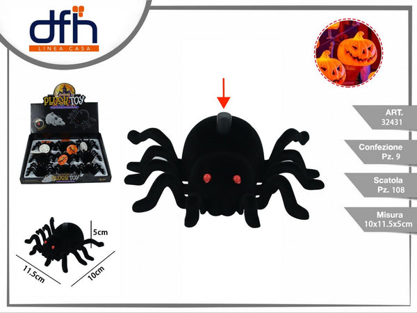 Ragno giocattolo Halloween con movimento a pressione