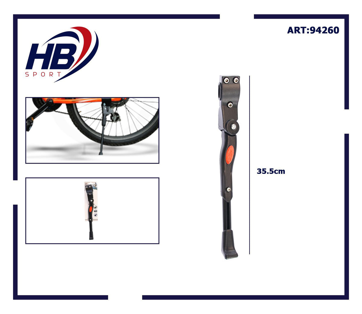 Cavalletto laterale regolabile per bicicletta