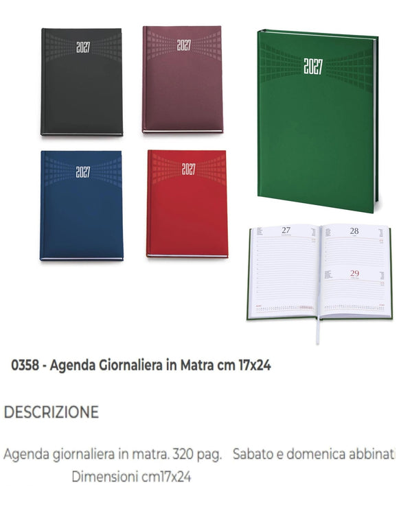 Agenda o diario – AGENDA 2022 GIORNALIERA 358 17X24