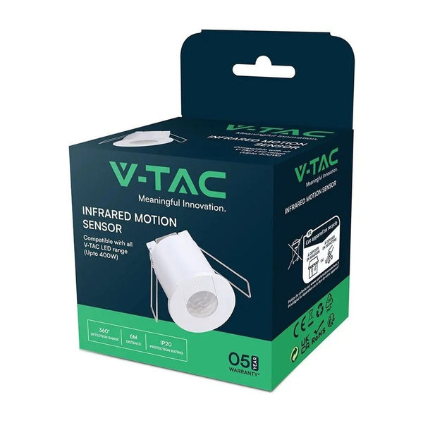 Sensore PIR V-TAC da incasso 360° per LED fino a 400 W
