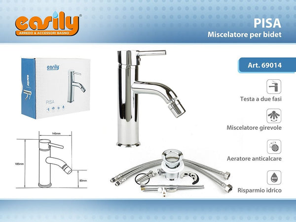 Miscelatore monocomando per bidet PISA