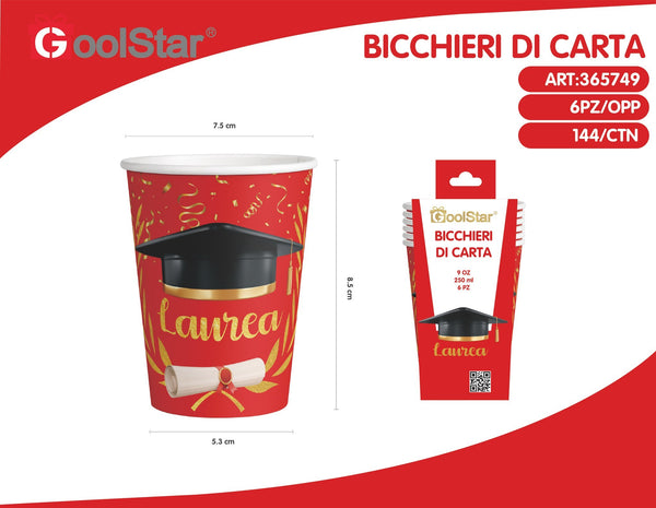 Bicchieri di carta laurea