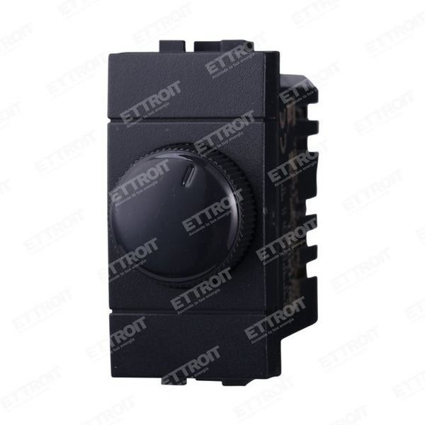 Dimmer rotativo nero 100–1000 W con accensione