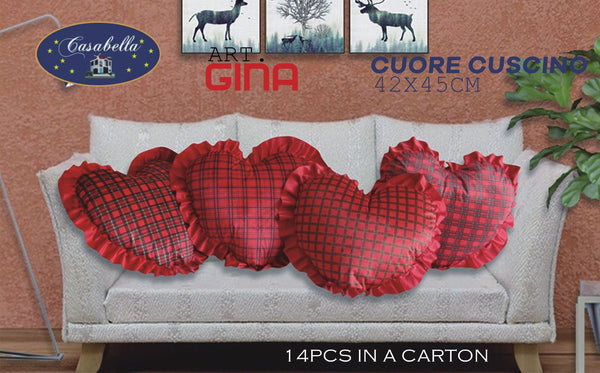 Cuore Cuscino in Velluto 42X45