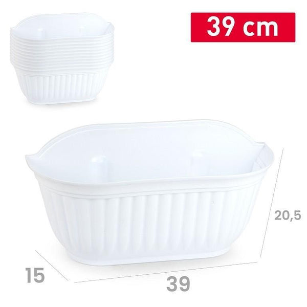 FIORERA DA PARETE 39CM 39X14.5X20.5CM PLASTICA BIANCO