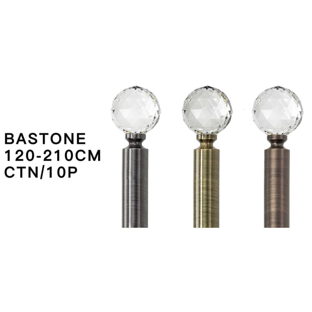 Bastone per Tende 120-210 Acciaio