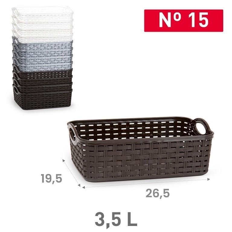 CESTA RATTAN N15 3.5L 19.5X26.5CM