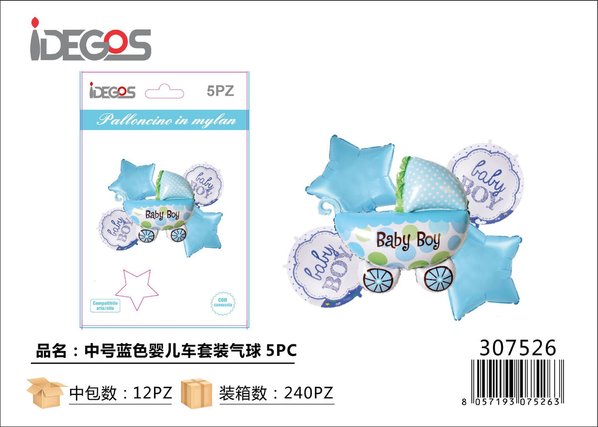 Set di palloncini con passeggino, 5 pezzi