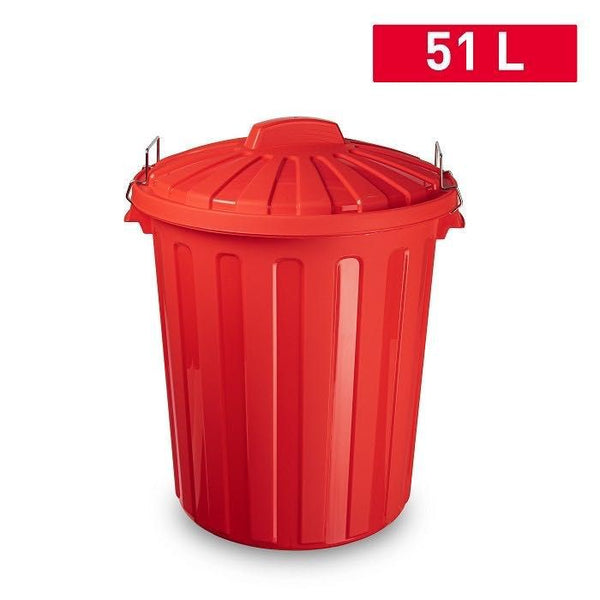 BIDONE 51L 47X43.5X56CM ROSSO