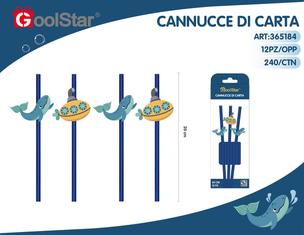 Cannucce di carta, tema marino