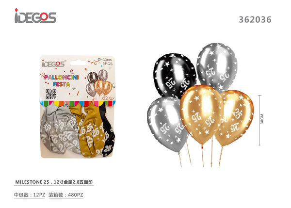 Set di pallonicini cromo metallico  n 25
