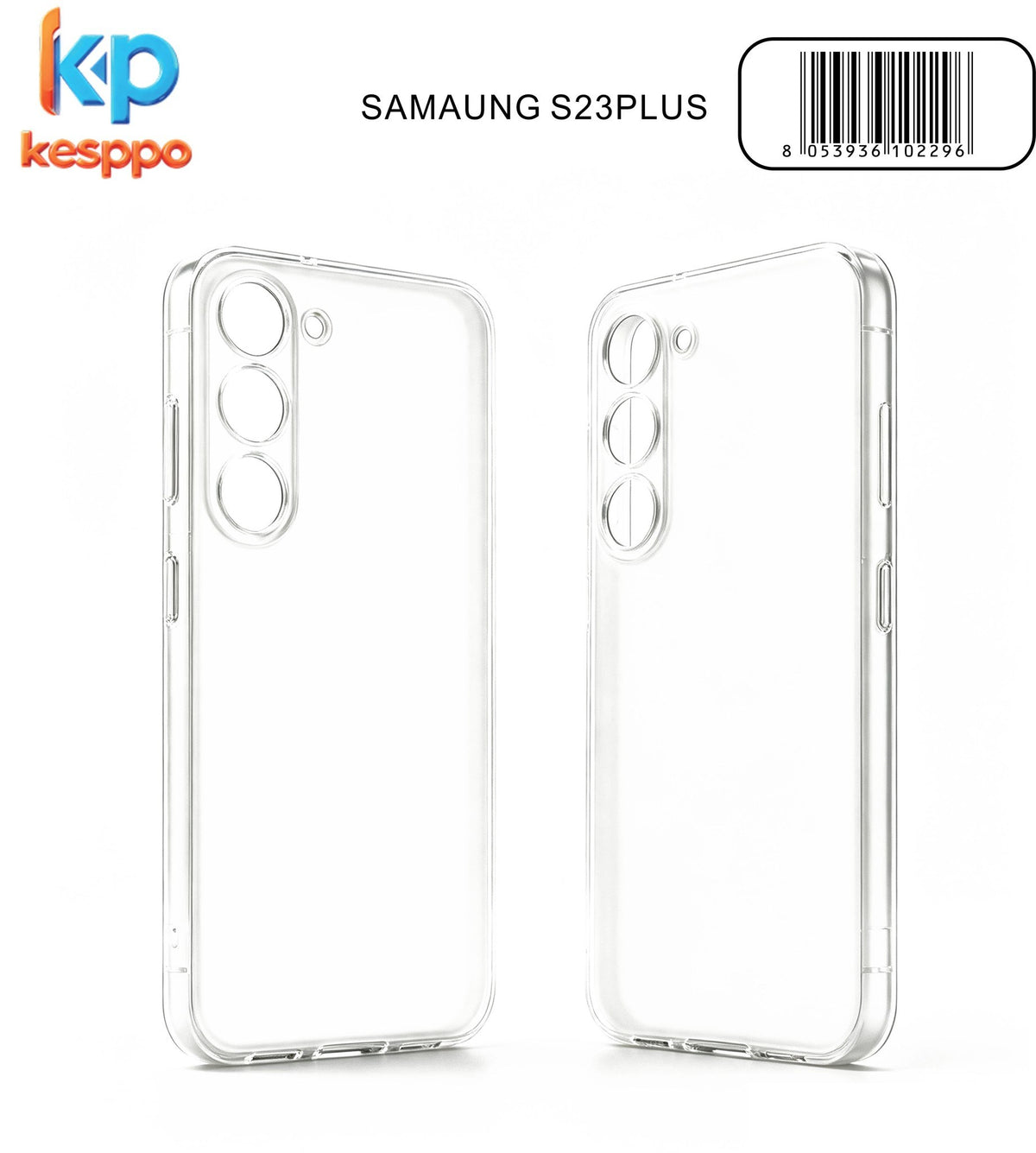 Custodia per Samsung Galaxy S23 Plus – trasparente, in silicone, con aperture sagomate