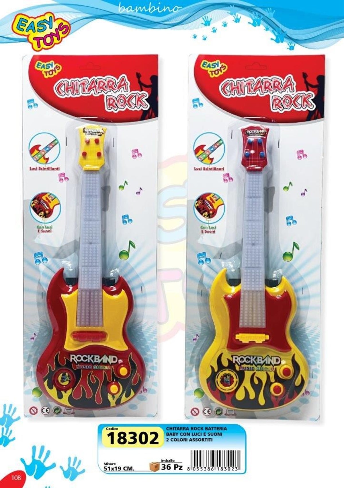 Pila alcalina – BLISTER CHITARRA ROCK BATTERIA EA18302