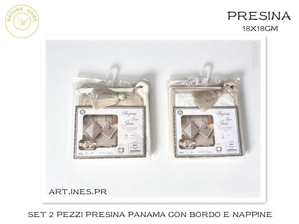 Set 2 presine Preziosa INES 18x18 cm