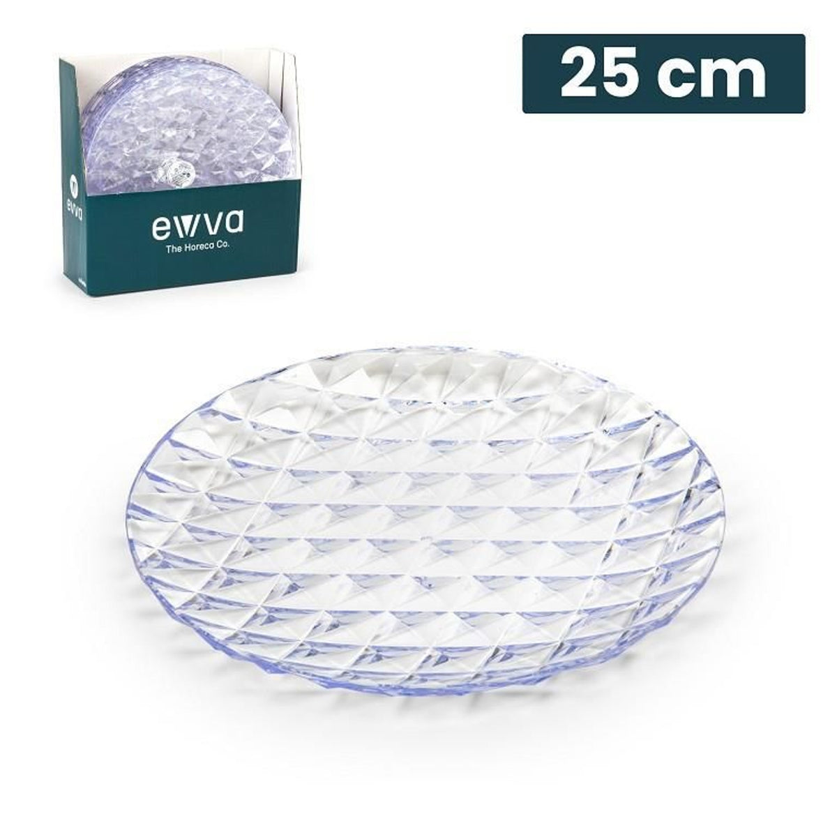 PIATTO RHOME ELITE PLASTICA TRASPARENTE 25CM 25X25X2CM