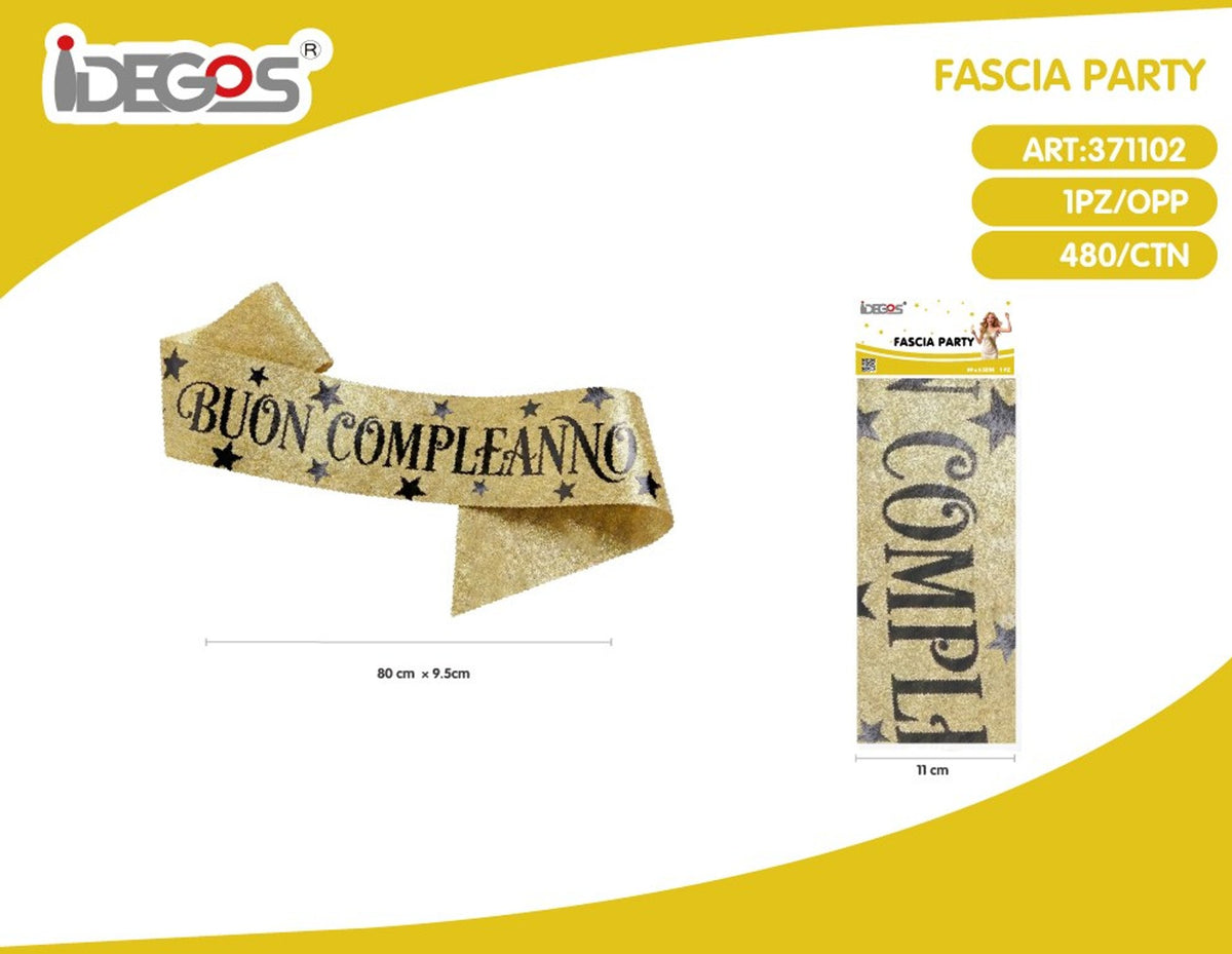 Fascia Buon Compleanno con stelle