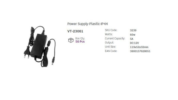 Alimentatore LED 60 W 12 V IP44