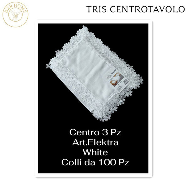 TRIS CENTROTAVOLO ELEKTRA BIANCO