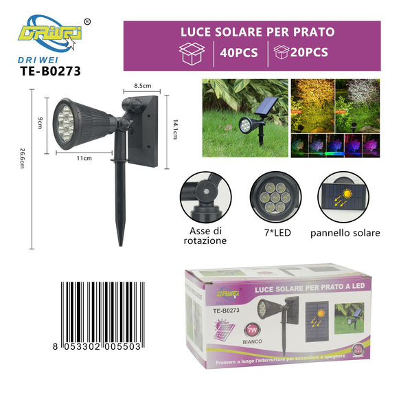 Lampada solare da giardino