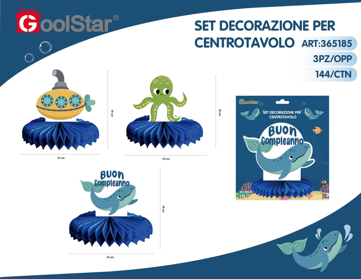 Set di decorazioni a nido d’ape per centro tavola
